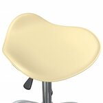 vidaXL Tabouret de salon et spa Crème Similicuir