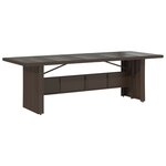 vidaXL Ensemble de bistro de jardin 11 Pièces coussins marron poly rotin