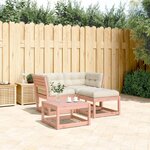 vidaXL Salon de jardin 3 Pièces avec coussins bois massif douglas