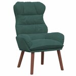 vidaXL fauteuil Vert foncé 69 x 74 x 93 cm Velours