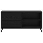 vidaXL Meuble TV Chêne noir 100 x 36 x 49 5 cm Bois d'ingénierie