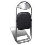 vidaXL Chaises à manger pliables lot de 6 noir similicuir et acier