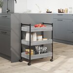 vidaXL Chariot de cuisine sonoma gris 50x30x70 cm bois d'ingénierie