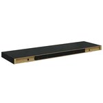 vidaXL Étagère murale flottante 2 Pièces Noir brillant 80x23 5x3 8 cm MDF