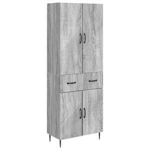 vidaXL Ensemble de Meubles 2 Pièces Sonoma gris 66 x 34 5 x 89 5 cm