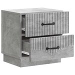 vidaXL Cabinet de chevet avec tiroir Gris béton 43 x 34 5 x 44 5 cm
