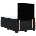 vidaXL Sommier à lattes de lit avec matelas noir 120x190 cm velours