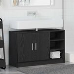 vidaXL Cabinet de Lavabo Chêne noir 90 x 29 x 55 cm Bois d'ingénierie