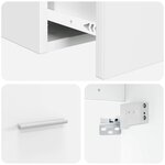 vidaXL Meuble de Salle de Bain Suspendu Blanc 62 5 x 44 5 x 50 cm