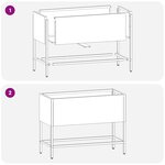 vidaXL Bac de jardin surélevé Argent 60 x 26 x 45 cm Acier galvanisé