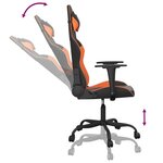 vidaXL Chaise de jeu de massage Noir et orange Similicuir