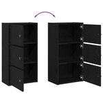 vidaXL Bibliothèque chêne noir 40x24x77 cm bois d'ingénierie