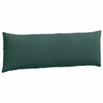 vidaXL Coussins de canapé 2 Pièces Vert foncé 120 x 40 cm
