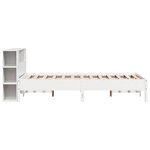 vidaXL Lit bibliothèque sans matelas blanc 120x190 cm bois pin massif