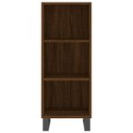 vidaXL Buffet haut Chêne marron 34 5x34x180 cm Bois d'ingénierie
