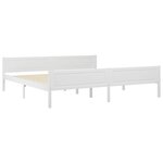 vidaXL Cadre de lit Bois de pin massif Blanc 200x200 cm