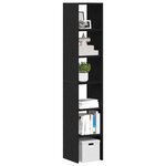 vidaXL Bibliothèques 2 Pièces empilable chêne noir bois d'ingénierie