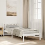 vidaXL Cadre de lit extra long sans matelas 90x220 cm bois massif pin