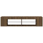 vidaXL Meuble TV avec lumières LED chêne marron 135x39x30 cm