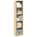 vidaXL Bibliothèque chêne sonoma 40x24x176 cm bois d'ingénierie
