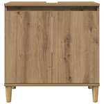 vidaXL Armoire d'évier chêne artisanal 58x33x60 cm bois d'ingénierie