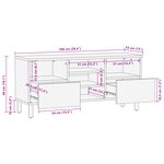 Buffet TV vidaXL 100x33 5x46 cm en Bois Massif d'Acacia