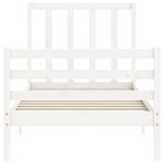 vidaXL Cadre de lit sans matelas blanc bois de pin massif