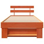 vidaXL Cadre de lit Marron cire 100 x 200 cm Bois massif en pin