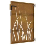 vidaXL Portail de jardin 85x150 cm acier corten conception d'herbe