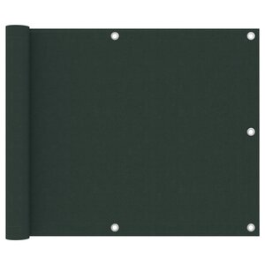 vidaXL Écran de balcon Vert foncé 75x300 cm Tissu Oxford