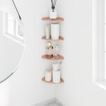 vidaXL Étagère Flottante d'Angle 4 pc Rose 15 x 15 x 2 cm