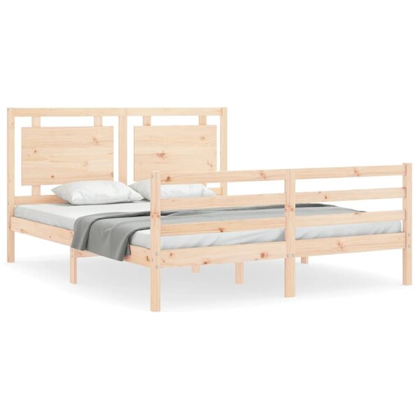 vidaXL Cadre de lit sans matelas bois massif