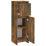 vidaXL Armoire de bain Chêne fumé 30x30x95 cm Bois d'ingénierie