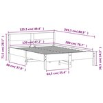 vidaXL Cadre de lit sans matelas blanc 120x200 cm bois de pin massif