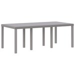 vidaXL Ensemble de dîner de jardin 9 pièces avec coussins Gris clair Poly Rotin