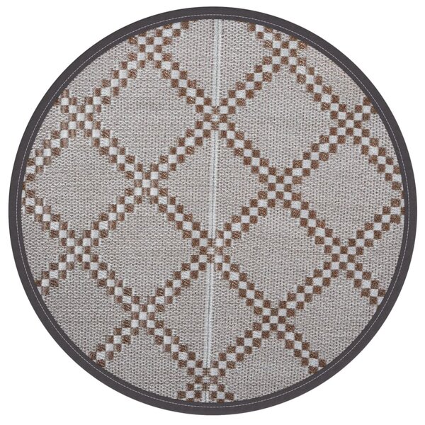 vidaXL Tapis d'extérieur ARAKIL marron Ø160 cm PP
