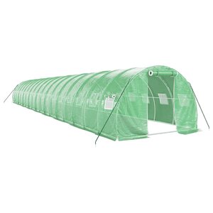 vidaXL Serre avec cadre en acier vert 54 m² 18x3x2 m