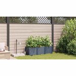 vidaXL Pots de jardin Gris 120 x 40 x 37.5 cm Acier