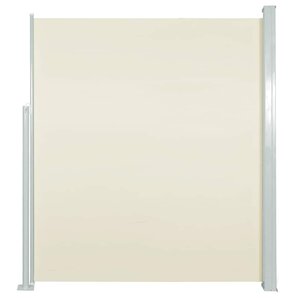 vidaXL Auvent latéral rétractable de patio 100x500 cm Crème