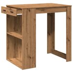 vidaXL Table de bar chêne artisanal 102x70x103 5 cm bois d'ingénierie
