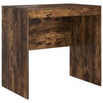 vidaXL Bureau avec tiroir avec étagère avec stockage 2 Pièces Chêne fumé