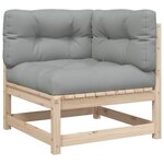 vidaXL Salon de jardin 8 Pièces avec coussins bois de pin massif