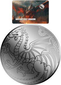 Monnaie ANCIENT CELT DRAGON 1/500 Oz Platine 25$ Liberia 2026 (PRÉCOMMANDE)