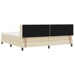 vidaXL Lit boxspring avec matelas avec matelas Crème 200 x 200 cm