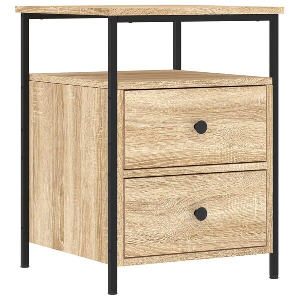 vidaXL Table de chevet chêne sonoma 44x45x60 cm bois d'ingénierie