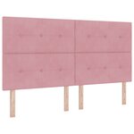 vidaXL Lit à Ressorts avec Matelas & Banc Rose 180x200 cm Velours
