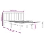 vidaXL Cadre de lit sans matelas bois massif de pin 140x200 cm