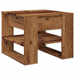 vidaXL Table basse vieux bois 55 5x55x45 cm bois d'ingénierie