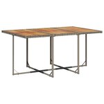 vidaXL Ensemble à manger de jardin et coussins 7 Pièces gris rotin