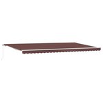 vidaXL Auvent manuel rétractable marron 500x300 cm